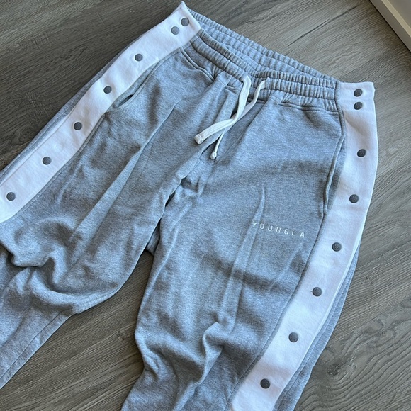 YoungLA - Tear Away Joggers - Grey/White (Size L) - Picture 1 of 2